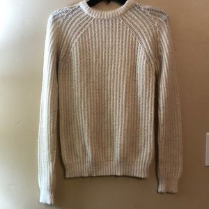 White knit sweater